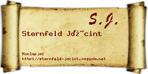 Sternfeld Jácint névjegykártya